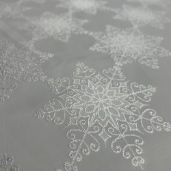 Μπροκάρ με Ανάγλυφο Σχέδιο Χιονονιφάδας