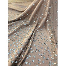 Blush Pearl - Τούλι Πολυτελείας Nude με Κρύσταλλα & Πέρλες