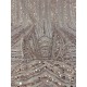 Κεντημένη Δαντέλα Παγιέτας “Ivory Rose Gold Cathedral