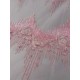 Κεντημένη δαντέλα τούλι με 3D άνθη & πέρλες – Blush Pink Couture