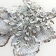 Silver Bloom Luxe - Χειροποίητο Διακοσμητικό Λουλούδι με Κρύσταλλα 