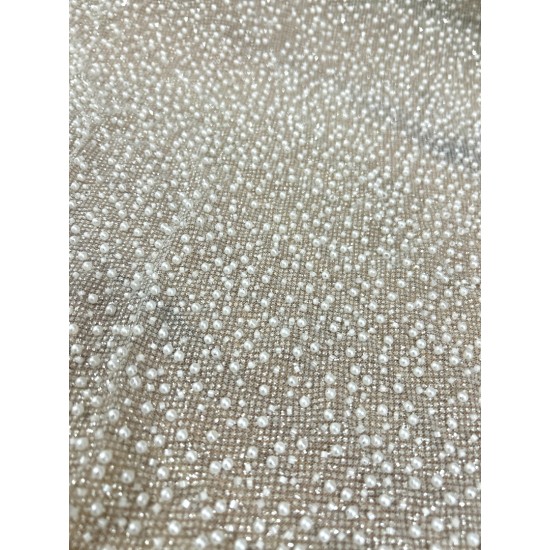Τούλι Πολυτελείας με Πέρλες & Glitter – Ivory Pearl Sparkle Tulle
