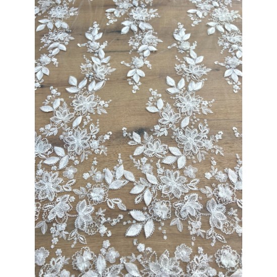 Celeste Aura – 3D Embellished Floral Bridal Lace