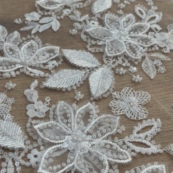 Celeste Aura – 3D Embellished Floral Bridal Lace