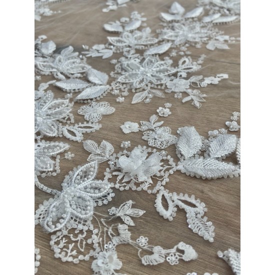 Celeste Aura – 3D Embellished Floral Bridal Lace
