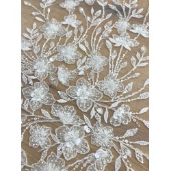 Couture Embellished 3D Floral Lace Tulle