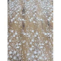 Couture Embellished 3D Floral Lace Tulle