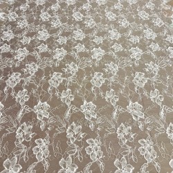 Νυφική Γαλλική Δαντέλα – Floral Embroidered Lace | 3 μέτρα